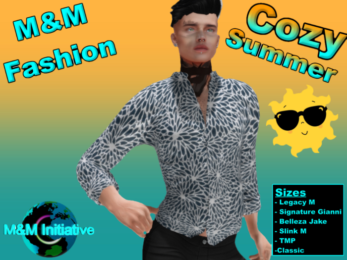 (M&M Fashion) Cozy Summer Shirt - D/Grey