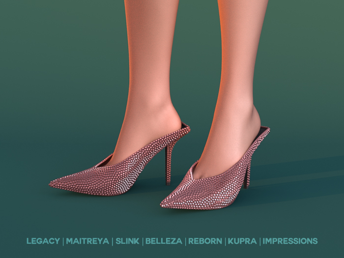 $NT Bedazzled Pumps PEACH