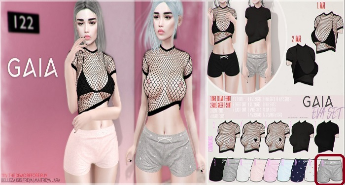 GAIA - Eva shorts Hearts - Maitreya -