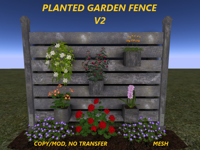 PLANTED GARDEN FENCE V2