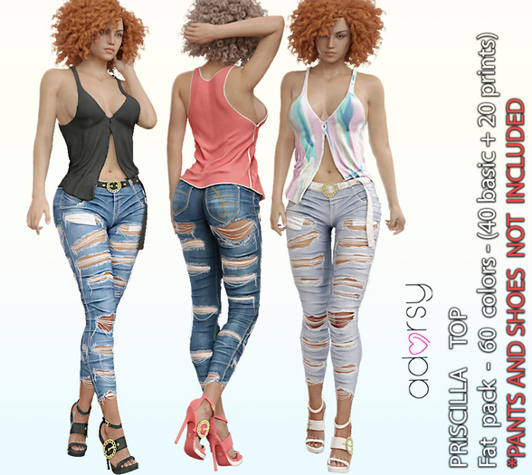 adorsy - Priscilla Top Fatpack- Maitreya/Legacy/Lara Petite/Kupra