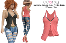 adorsy - Priscilla Top Coral - Maitreya/Legacy/Lara Petite/Kupra