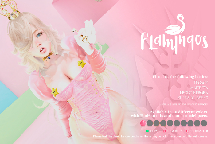 *Flamingos* Peach Body - Pink
