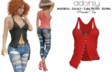 adorsy - Priscilla Top Deep Red - Maitreya/Legacy/Lara Petite/Kupra