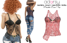 adorsy - Priscilla Lace Top Coral - Maitreya/Legacy/Lara Petite/Kupra