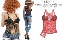adorsy - Priscilla Lace Top Red - Maitreya/Legacy/Lara Petite/Kupra