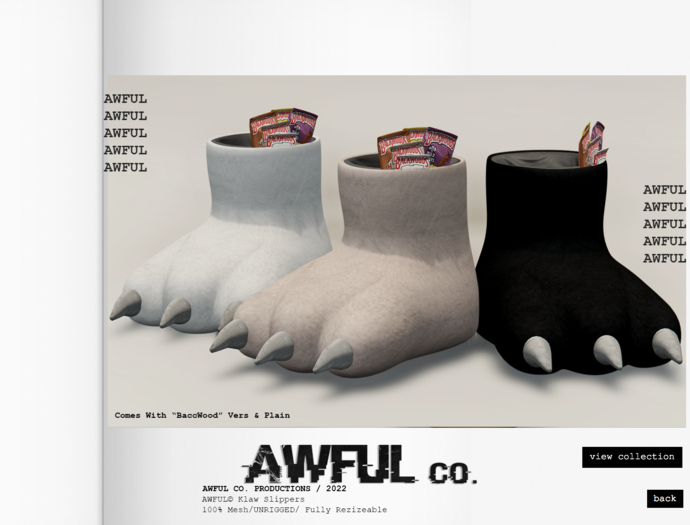 AWFUL. // Klaw Slippers (Polar)
