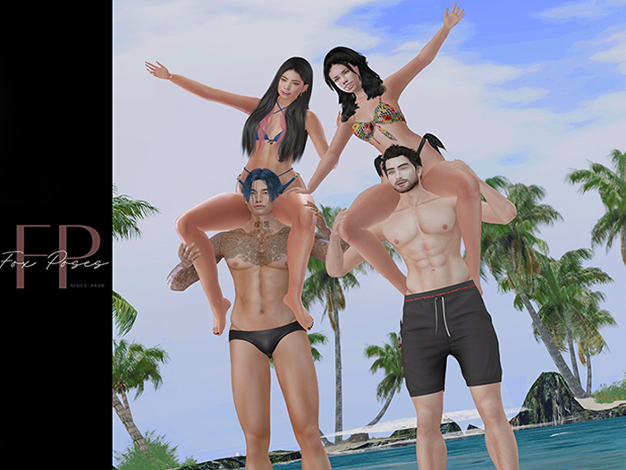 [FOX POSEX] friends beach group bento #3