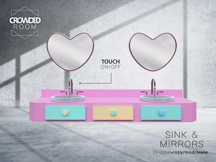 Crowded Room - Kawaii Sink & Mirrors 