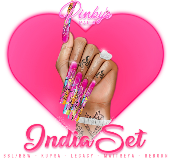!! Pinky's Nails !! India Set ' Square