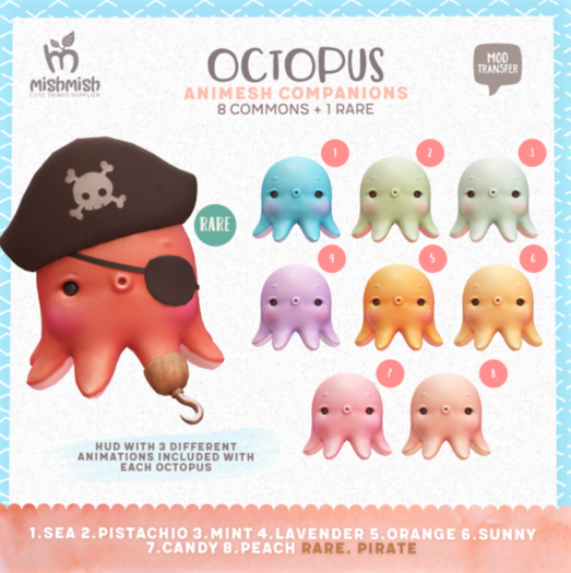 MishMish - Baby Octopus - The Pirate [Boxed] RARE