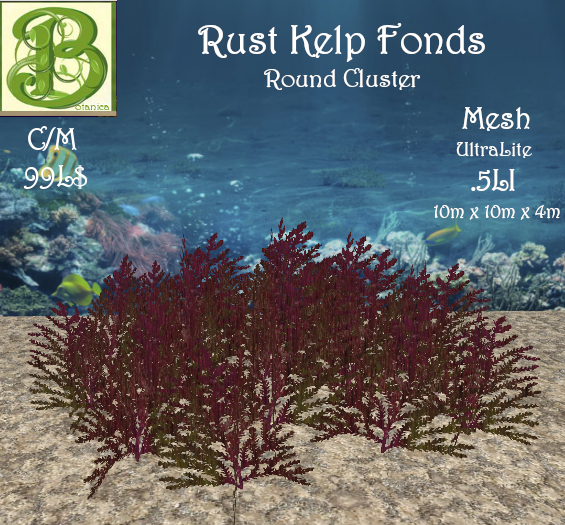 Rust Fond Kelp 10M Round Cluster, .5LI