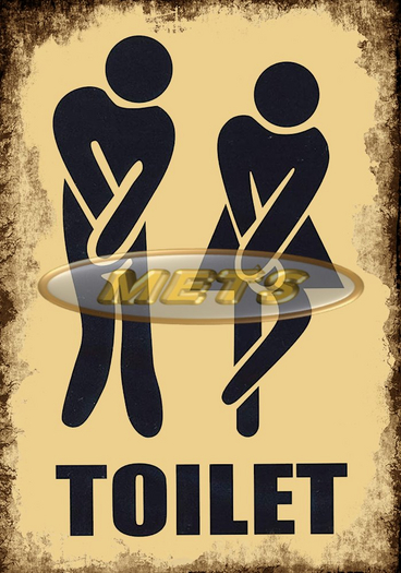 Vintage Sign - Toilet