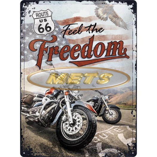 Vintage Sign - Route 66 Feel the freedom
