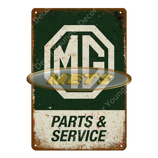 Vintage Sign - MG Parts & Service