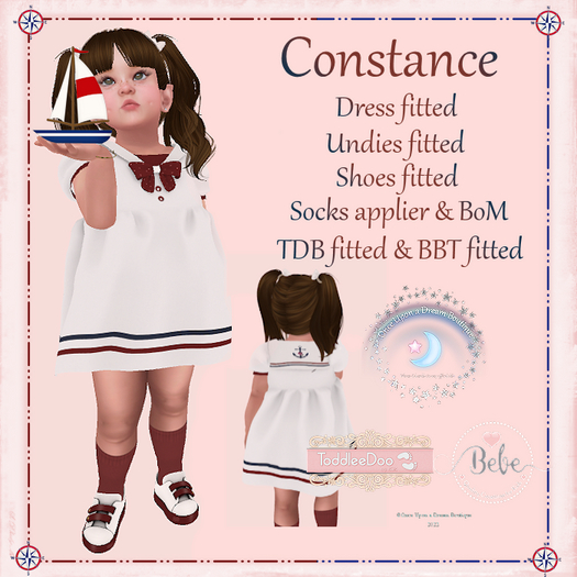 OUD Constance White/Red TDB BBT Fitted