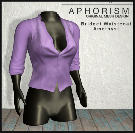 !APHORISM! Bridget Waistcoat Amethyst