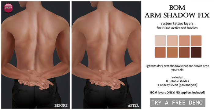 Izzie's - BOM Arm Shadow Fix