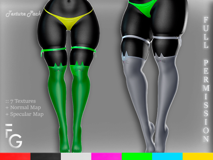 .Fragile. 7 neon colors for UG MESH FAITH STOCKINGS