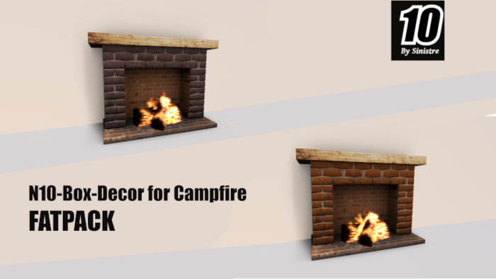 N10-Box -Rustic Brick Fireplace FATPACK