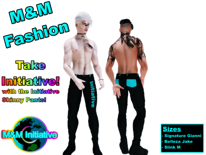 M&M Fashion - Initiative Skinny Pants - Ini-Blue
