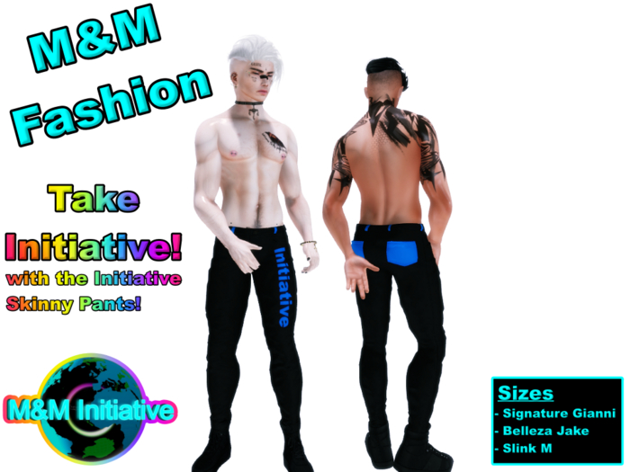 M&M Fashion - Initiative Skinny Pants - Blue