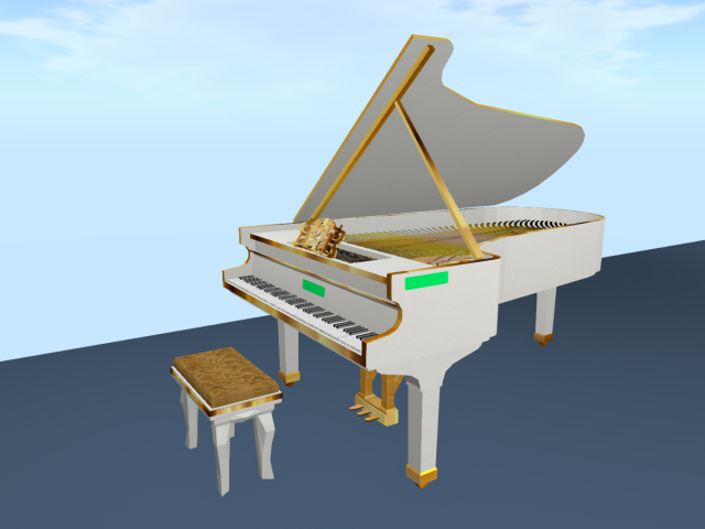Grand piano + stool - FULL PERM