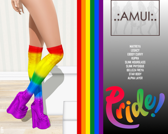.:AMUI:. "Charis" Boots PRIDE 1 (Compatible LaraX)