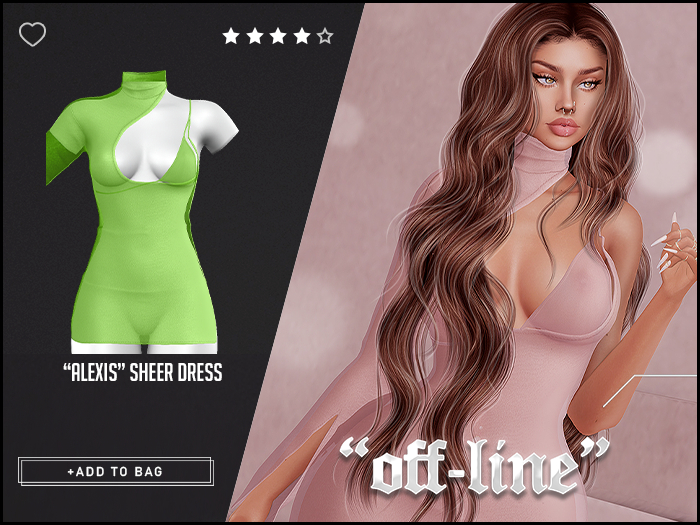 "Off-Line" x "Alexis" Dress / Lime