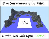 sim surrounding by felix one side open Off Sim ( for landscaping cave grotto waterfall forest outsim )