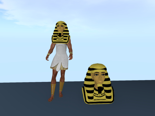 Pharaoh Tut bust and mask