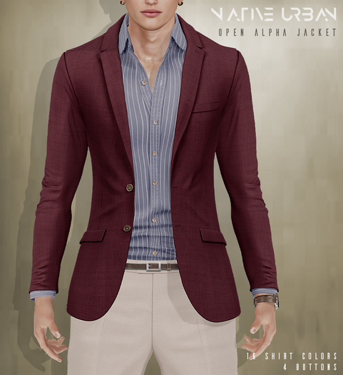 NATIVE URBAN - Alpha Open Jacket Wine