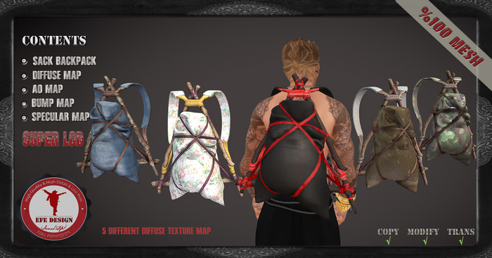 (Efe Design) Sack Backpack Fatpack Fullperm 