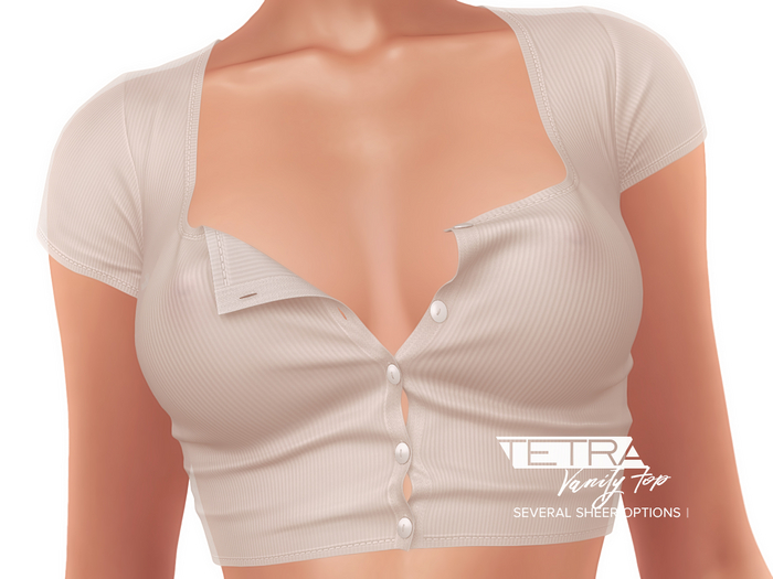 TETRA - Vanity buttoned top (Pearl)