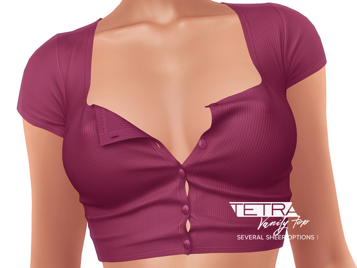 TETRA - Vanity buttoned top (Fuchsia)