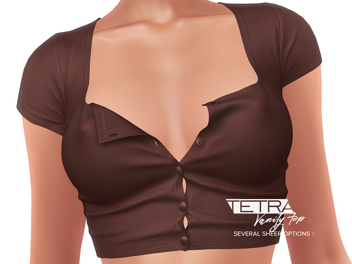 TETRA - Vanity buttoned top (Choco)