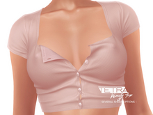 TETRA - Vanity buttoned top (Blush)