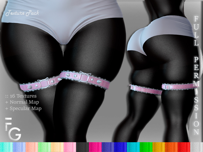 .Fragile. PACK II - 16 Textures Full Perm for MM Garter Cat