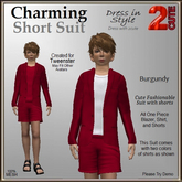 Charming Short Suit [2cute] Burgundy