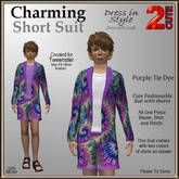 Charming Short Suit [2cute] Purple Tie Dye