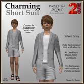 Charming Short Suit [2cute] Silver Gray