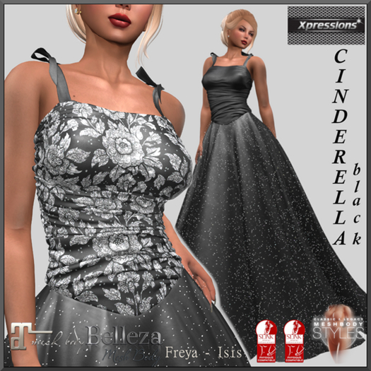 [Xprs] - Cinderella Gown Black