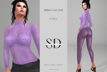 S/D Ribbed Sweater in Purple (BOM, Classic, Omega)