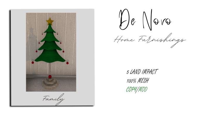 ..De Novo.. Wooden Christmas Tree 