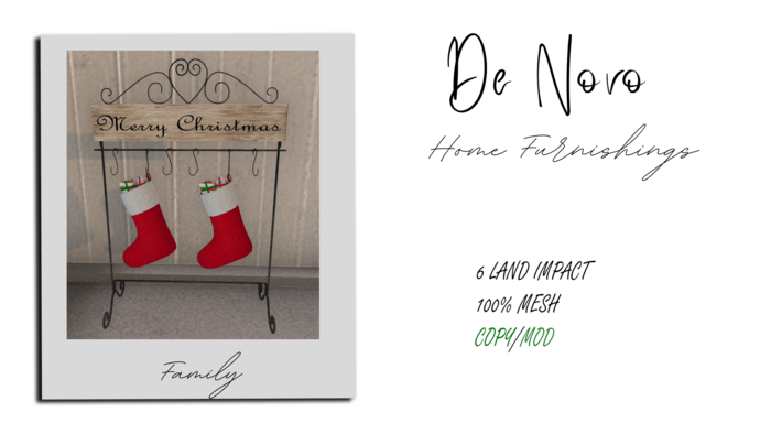 ..De Novo.. Stockings Hanger 