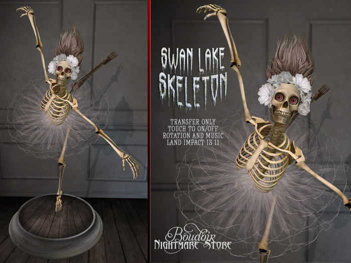 Boudoir Halloween-Skeleton Swan Lake