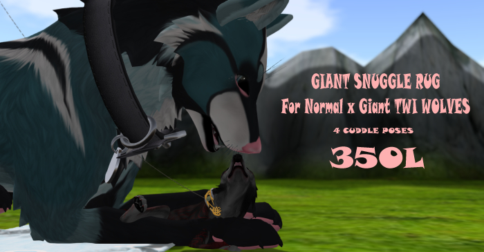 .Babe. TWI Wolf Giant x Normal Cuddle Rug *Boxed*