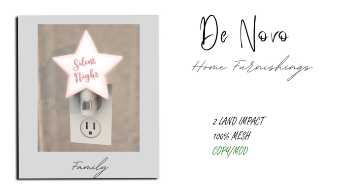 ..De Novo.. Star Night Light