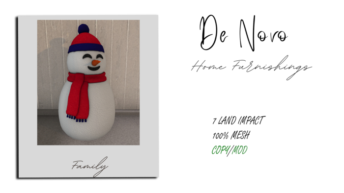 ..De Novo.. Smiley Snowman 