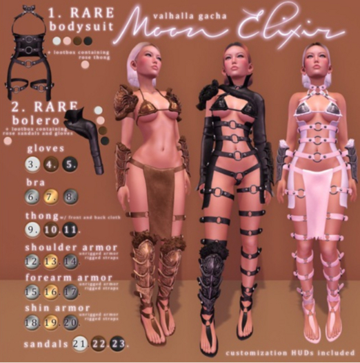Moon Elixir - Valhalla Complete Set With rares ( All in Pic )